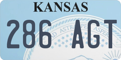 KS license plate 286AGT