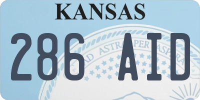 KS license plate 286AID