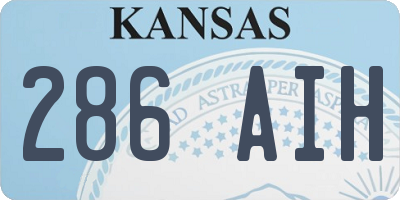 KS license plate 286AIH