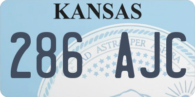 KS license plate 286AJC