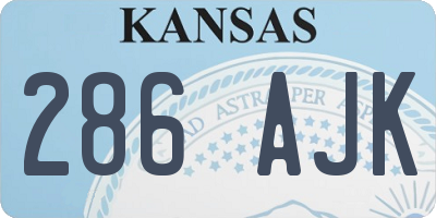 KS license plate 286AJK