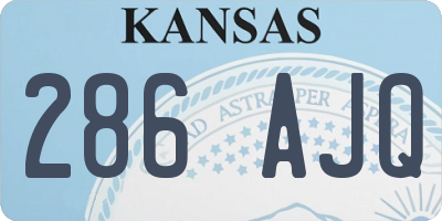 KS license plate 286AJQ