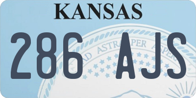 KS license plate 286AJS