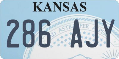 KS license plate 286AJY