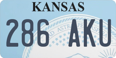 KS license plate 286AKU