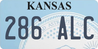 KS license plate 286ALC