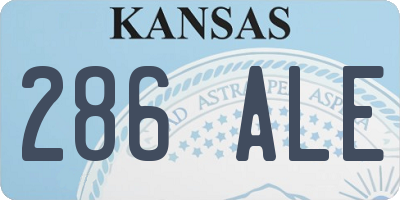 KS license plate 286ALE
