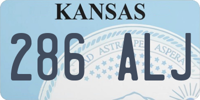 KS license plate 286ALJ