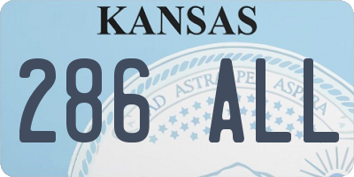 KS license plate 286ALL