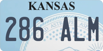 KS license plate 286ALM