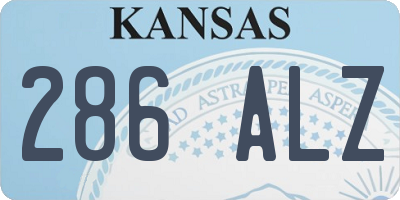 KS license plate 286ALZ