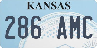 KS license plate 286AMC