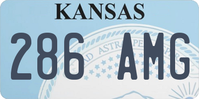 KS license plate 286AMG