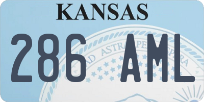 KS license plate 286AML