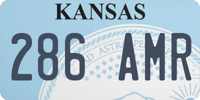 KS license plate 286AMR