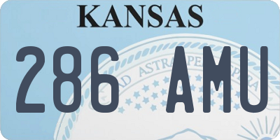 KS license plate 286AMU