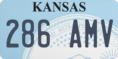 KS license plate 286AMV