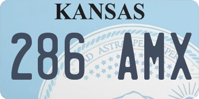 KS license plate 286AMX