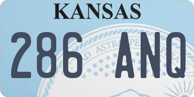 KS license plate 286ANQ