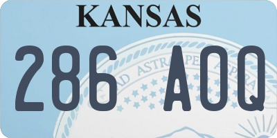 KS license plate 286AOQ