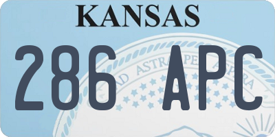 KS license plate 286APC