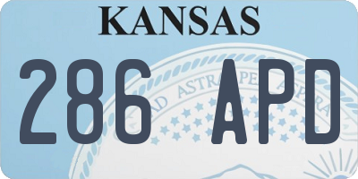 KS license plate 286APD