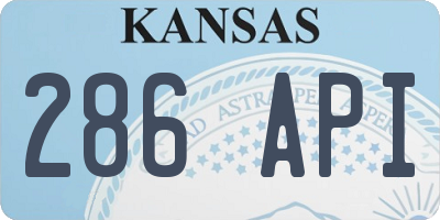 KS license plate 286API