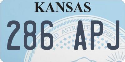 KS license plate 286APJ