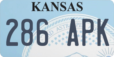 KS license plate 286APK