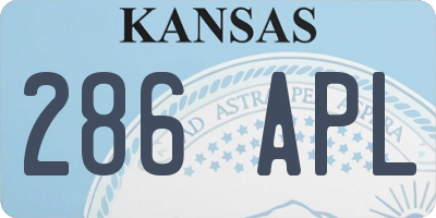 KS license plate 286APL