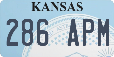 KS license plate 286APM