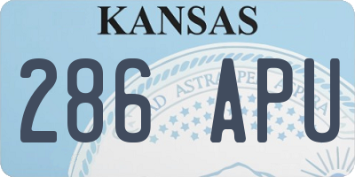 KS license plate 286APU