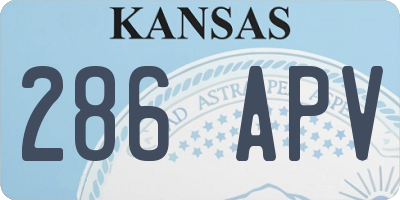 KS license plate 286APV