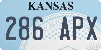 KS license plate 286APX