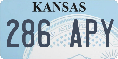 KS license plate 286APY