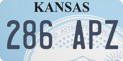 KS license plate 286APZ