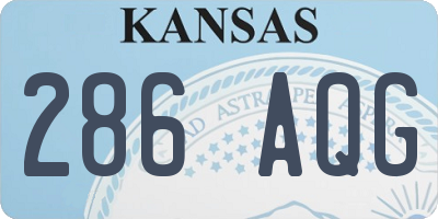 KS license plate 286AQG