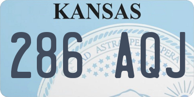 KS license plate 286AQJ