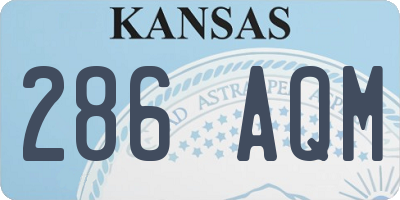 KS license plate 286AQM