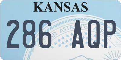 KS license plate 286AQP