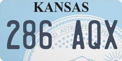 KS license plate 286AQX