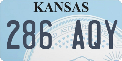 KS license plate 286AQY