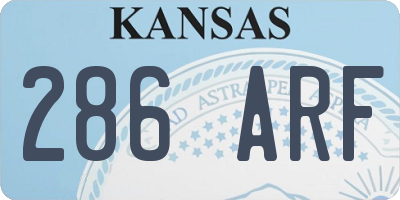 KS license plate 286ARF