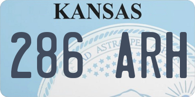 KS license plate 286ARH
