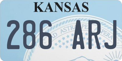 KS license plate 286ARJ