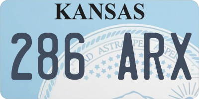 KS license plate 286ARX