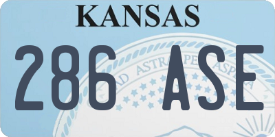 KS license plate 286ASE