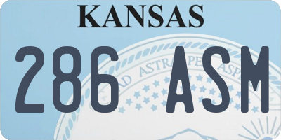 KS license plate 286ASM
