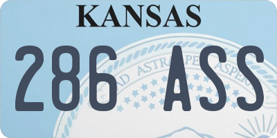 KS license plate 286ASS