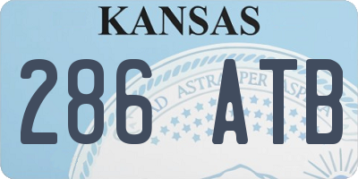 KS license plate 286ATB